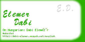 elemer dabi business card